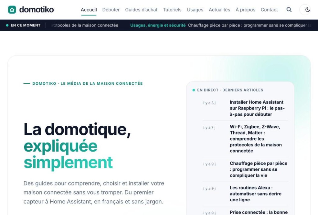 Capture d’écran du média Domotiko